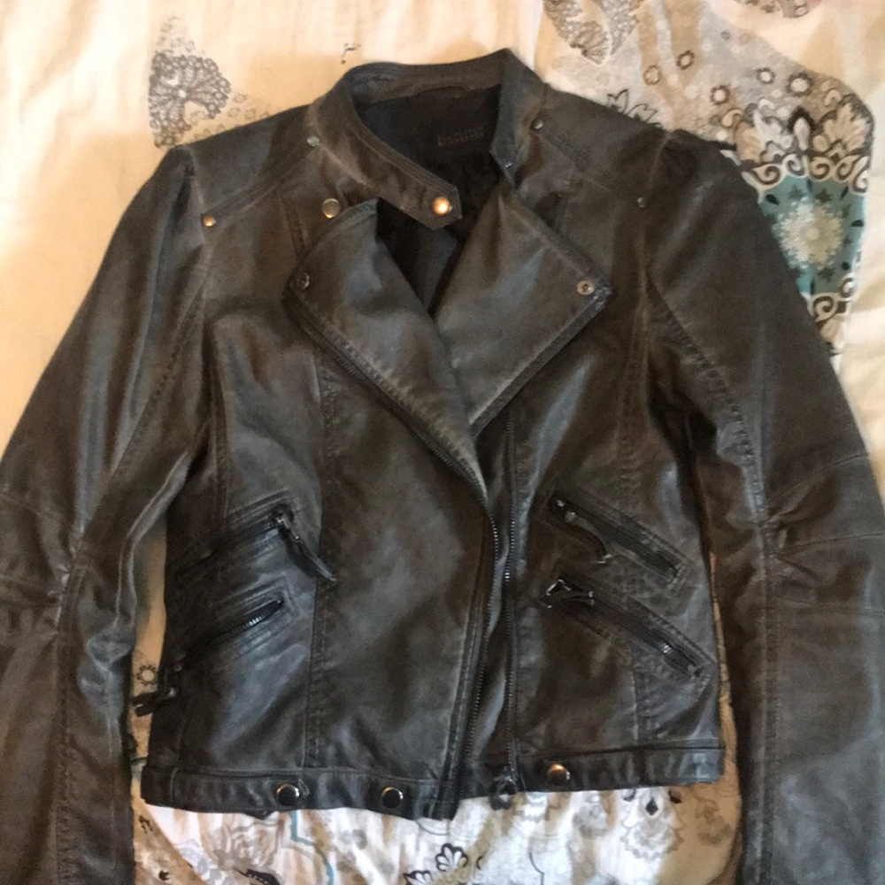 Grey leather jacket